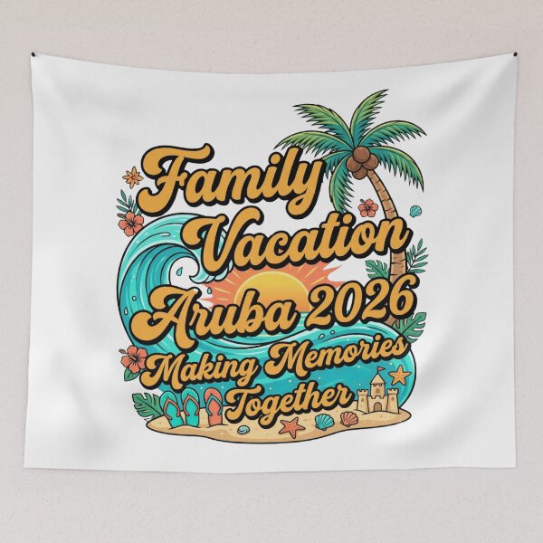 Item preview, aruba 2026 beach holiday family matching design designed and sold by ArtDesignTp.