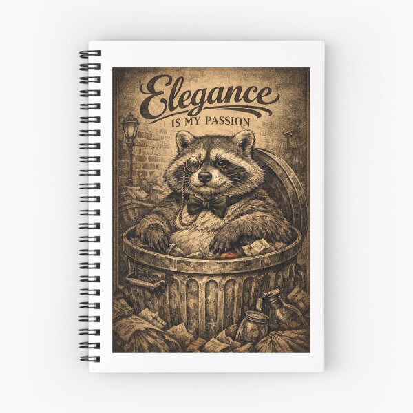 Item preview, Elegance Is My Passion Raccoon Dark Academia Poster designed and sold by Print Loft.