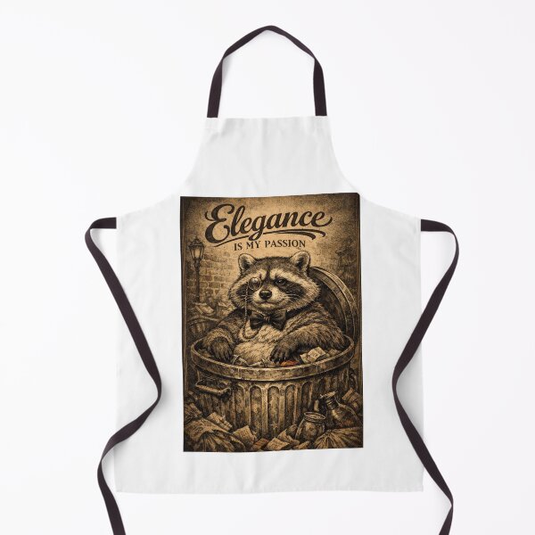 Item preview, Elegance Is My Passion Raccoon Dark Academia Poster designed and sold by Print Loft.