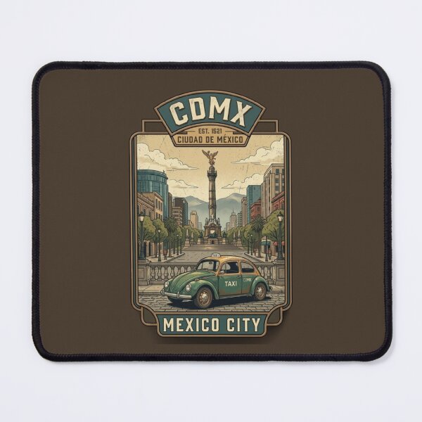 Item preview, CDMX Vintage Taxi Travel Poster | Mexico City Angel of Independence Retro Design designed and sold by Travel Souvenirs 30.