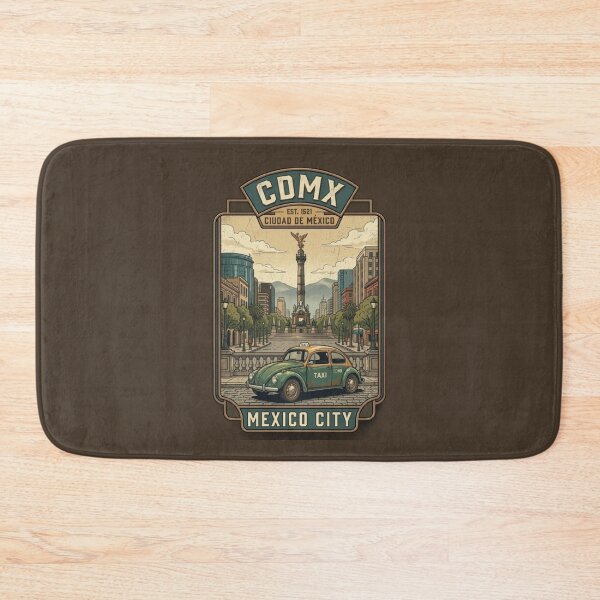 Item preview, CDMX Vintage Taxi Travel Poster | Mexico City Angel of Independence Retro Design designed and sold by Travel Souvenirs 30.