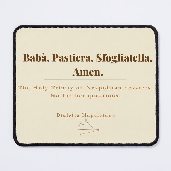 Item preview, Babà Pastiera Sfogliatella Amen — Neapolitan Desserts Vintage Print Naples designed and sold by vesuviovibes.