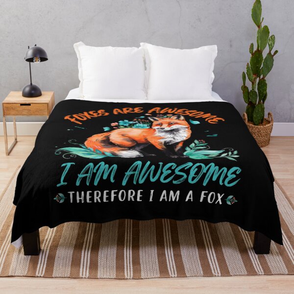 Item preview, Foxes Are Awesome I am Awesome Therefore I am A Fox Funny Cute Fox Lover designed and sold by Redgiant87x.