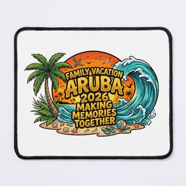 Item preview, tropical aruba  family getaway 2026 beach memory art designed and sold by ArtDesignTp.