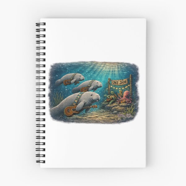 Item preview, Uke Life™ - 3 Manatees Underwater Uke Jam designed and sold by Ukulele Gent.