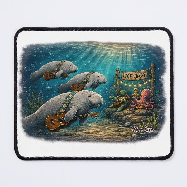 Item preview, Uke Life™ - 3 Manatees Underwater Uke Jam designed and sold by Ukulele Gent.