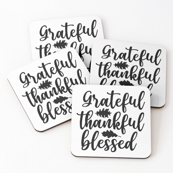 Item preview, Grateful Thankful Blessed - Cute Autumn Fall Season Leaves Thanksgiving Cozy Gift designed and sold by FuzionRaptor.