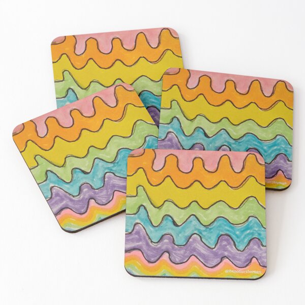 Item preview, Pastel Rainbow Squiggles designed and sold by DancingCreek.