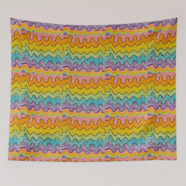 Item preview, Pastel Rainbow Squiggles designed and sold by DancingCreek.