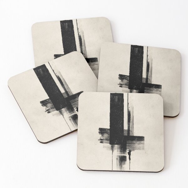 Item preview, Bold Black Minimalist Abstract with Vertical & Horizontal Strokes designed and sold by SlowRegardArt.