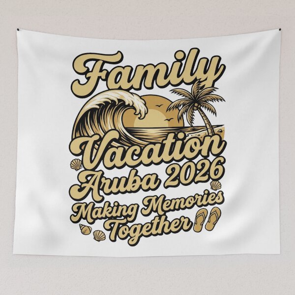 Item preview, aruba 2026 family beach trip matching vacation design designed and sold by ArtDesignTp.