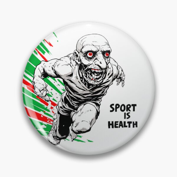 Item preview, Sport Is Health – Funny Running Zombie Dark Humor T-Shirt designed and sold by ChaoticZenStudio.