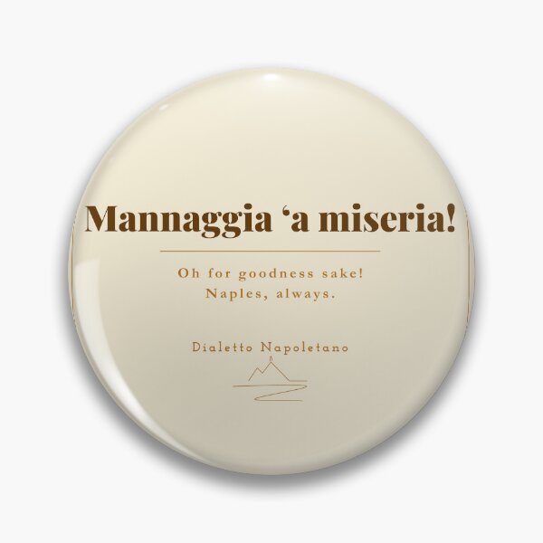 Item preview, Mannaggia a Miseria — Neapolitan Expression Vintage Print Naples Italy designed and sold by vesuviovibes.
