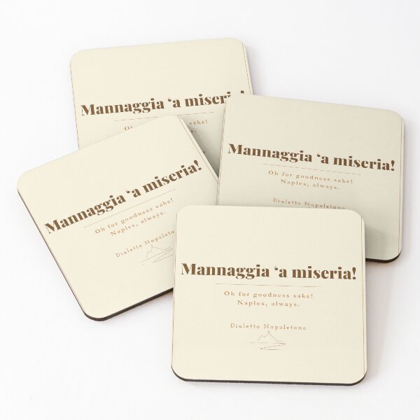 Item preview, Mannaggia a Miseria — Expresión napolitana Impresión vintage Nápoles Italia designed and sold by vesuviovibes.