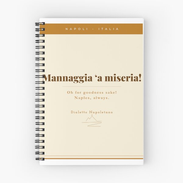 Item preview, Mannaggia a Miseria — Neapolitan Expression Vintage Print Naples Italy designed and sold by vesuviovibes.