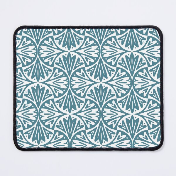 Item preview, Teal fan seamless repeating pattern designed and sold by SeamlessDsign.