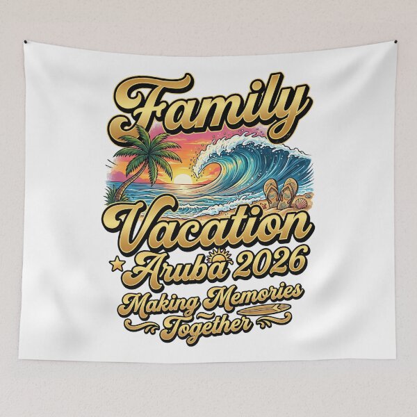 Item preview, family vacation aruba 2026 making memories beach art designed and sold by ArtDesignTp.