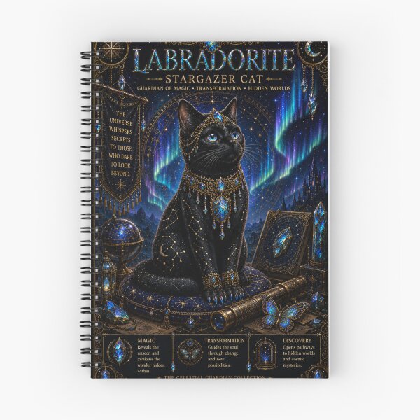 Item preview, Labradorite Stargazer Cat Fantasy Art designed and sold by Mindworx21.