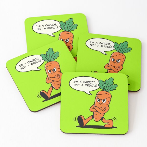 Item preview, I'm a Carrot Not a Miracle – Diet Humor designed and sold by GraphicComet.