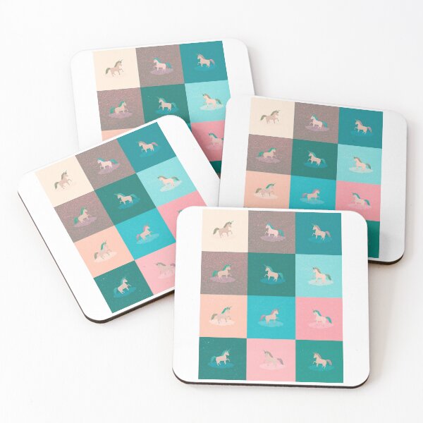 Item preview, Turquoise unicorns designed and sold by uunaa.