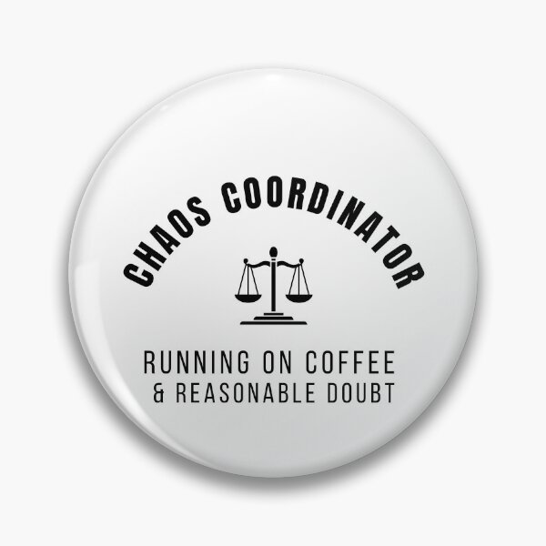 Item preview, Running on Coffee and Reasonable Doubt Sticker | Lawyer Humor | Attorney Gift designed and sold by CoffeeNChaosConcepts.