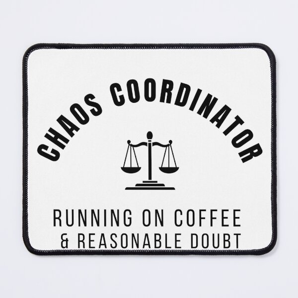 Item preview, Running on Coffee and Reasonable Doubt Sticker | Lawyer Humor | Attorney Gift designed and sold by CoffeeNChaosConcepts.