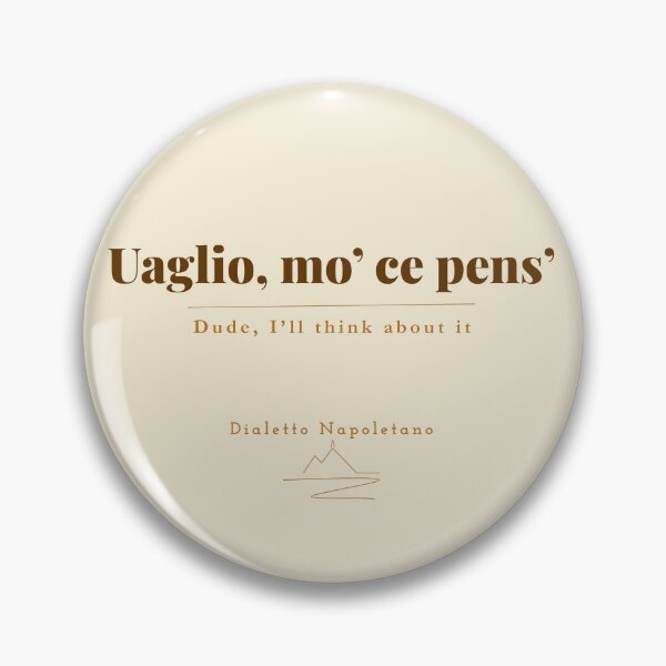 Item preview, Uaglio Mo Ce Pens — Neapolitan Dialect Vintage Print Naples Italy designed and sold by vesuviovibes.