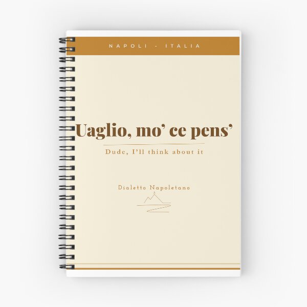 Item preview, Uaglio Mo Ce Pens — Neapolitan Dialect Vintage Print Naples Italy designed and sold by vesuviovibes.