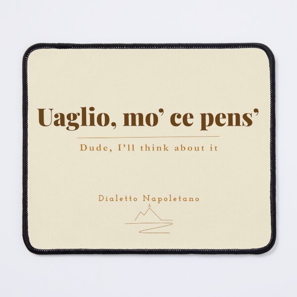 Item preview, Uaglio Mo Ce Pens — Neapolitan Dialect Vintage Print Naples Italy designed and sold by vesuviovibes.