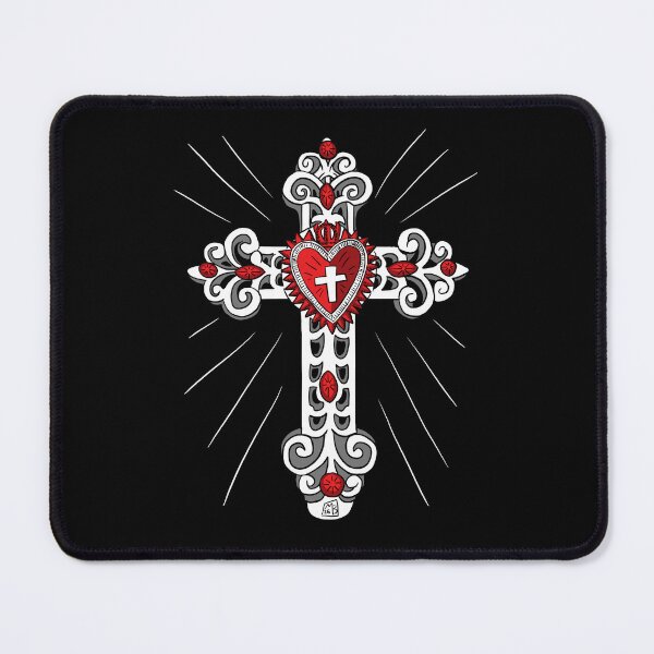 Item preview, Sacred Heart Cross designed and sold by blacksnowcomics.