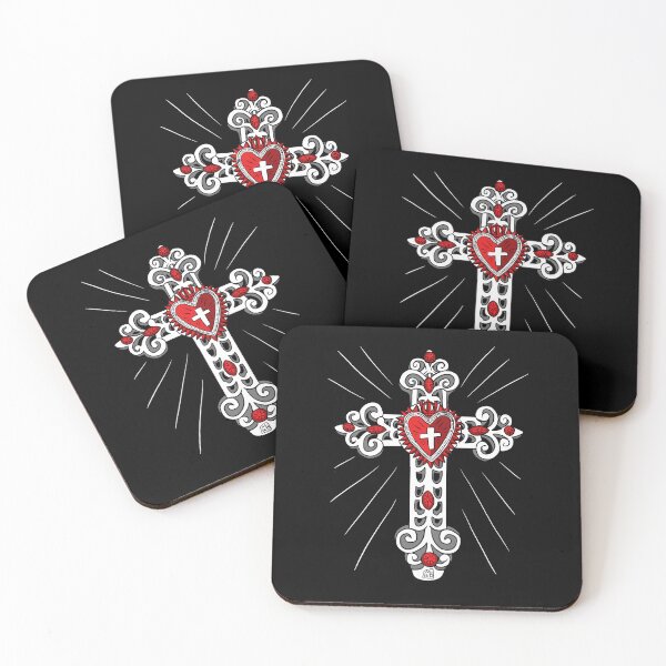 Item preview, Sacred Heart Cross designed and sold by blacksnowcomics.