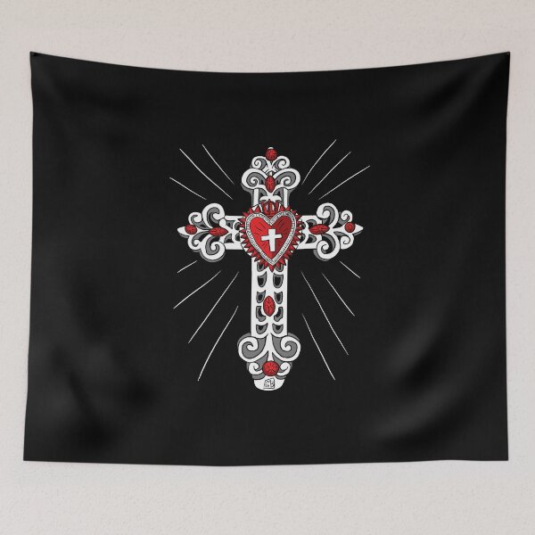 Item preview, Sacred Heart Cross designed and sold by blacksnowcomics.
