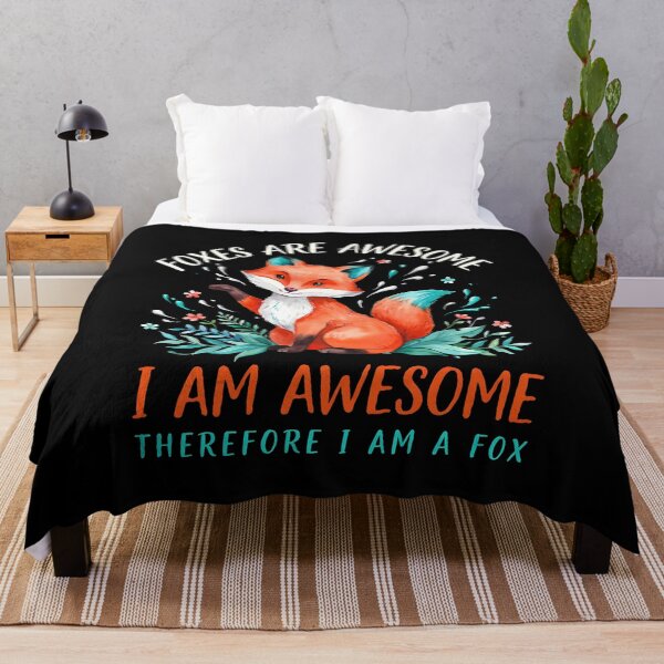 Item preview, Foxes Are Awesome I am Awesome Therefore I am A Fox Funny Fox Lover Gift Idea designed and sold by Redgiant87x.