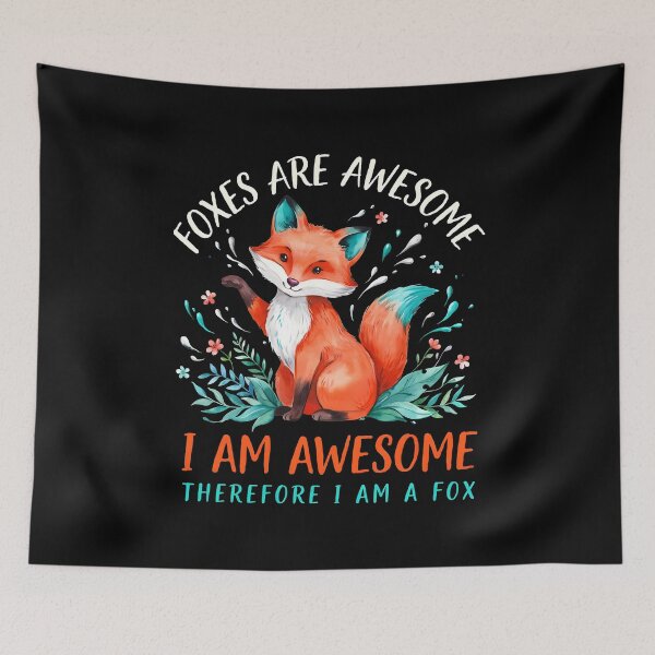 Item preview, Foxes Are Awesome I am Awesome Therefore I am A Fox Funny Fox Lover Gift Idea designed and sold by Redgiant87x.