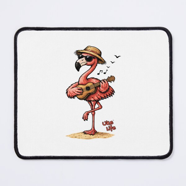 Item preview, Uke Life™ - Retro Ukulele Flamingo Design designed and sold by Ukulele Gent.