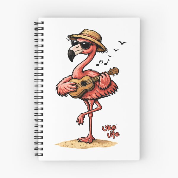 Item preview, Uke Life™ - Retro Ukulele Flamingo Design designed and sold by Ukulele Gent.