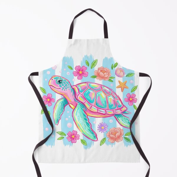 Item preview, Colorful Tropical Sea Turtle Floral Art designed and sold by Articora.