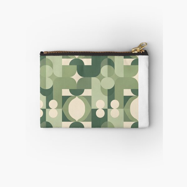 Item preview,  Vintage 2Geometric Pattern | Abstract Green Beige Art | Mid-Century Modern Design designed and sold by AV.