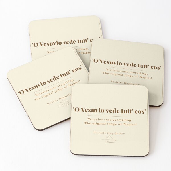 Item preview, O Vesuvio Vede Tutt Cos — Vesuvius Sees Everything Vintage Print Naples designed and sold by vesuviovibes.