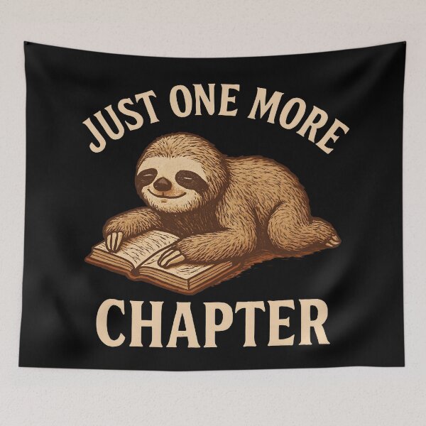 Item preview, Just One More Chapter Cute Sloth Reading Book designed and sold by Photo-Sphere101.
