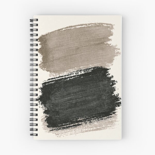Item preview, Minimalist Black & Taupe Layered Brushstroke Abstract designed and sold by SlowRegardArt.
