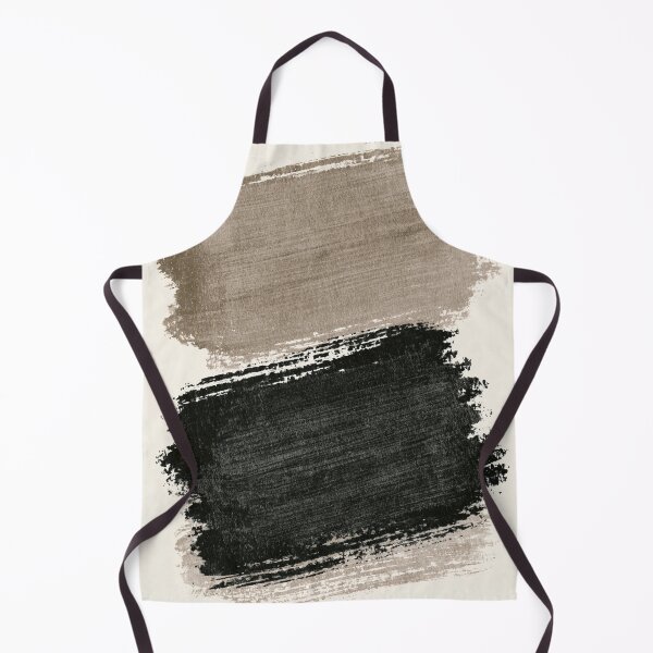 Item preview, Minimalist Black & Taupe Layered Brushstroke Abstract designed and sold by SlowRegardArt.