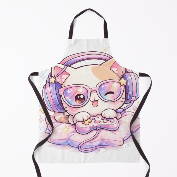 Item preview, Kawaii Gamer Cat – Pastel Cute Aesthetic designed and sold by AstraDrip Studio.