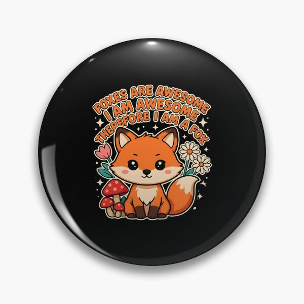 Item preview, Foxes Are Awesome I am Awesome Therefore I am A Fox Watercolour Fox designed and sold by Redgiant87x.