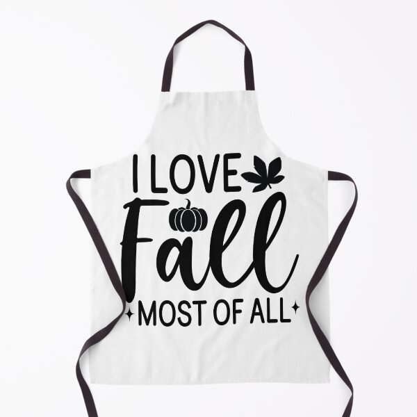 Item preview, I Love Fall Most Of All - Cute Autumn Season Leaves Orange Pumpkin Cozy Nature Gift designed and sold by FuzionRaptor.
