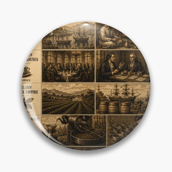 Item preview, The History of Coffee Infographic Poster designed and sold by Easternpantry.