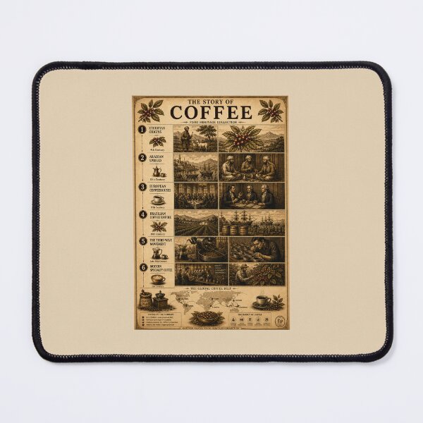 Item preview, The History of Coffee Infographic Poster designed and sold by Easternpantry.