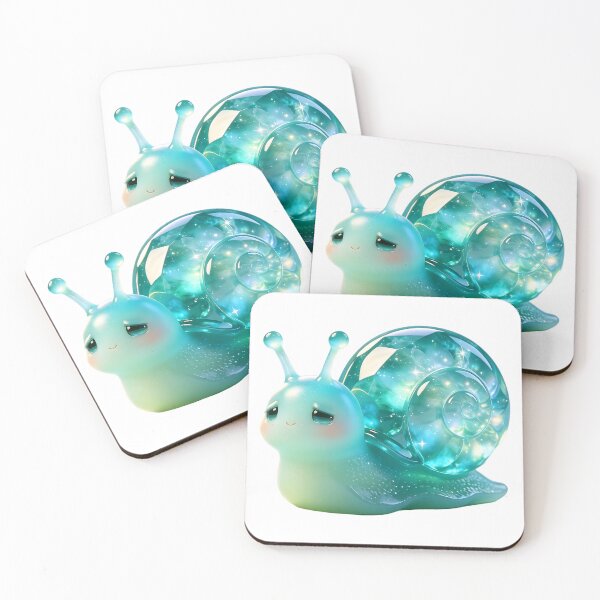 Item preview, Sad Emerald Snail Cute Mascot designed and sold by ABYSSLAB.