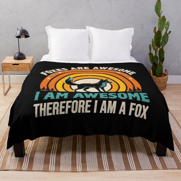 Item preview, Foxes Are Awesome I am Awesome Therefore I am A Fox Cute Animal Lover designed and sold by Redgiant87x.