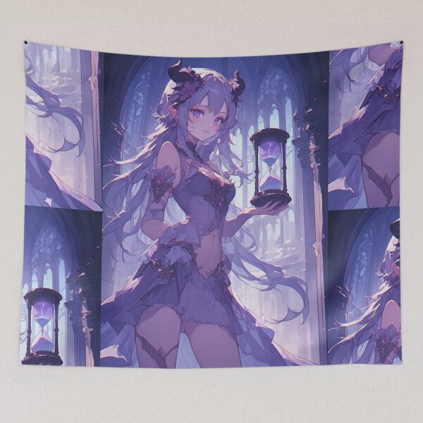 Item preview, Lilac demon girl with hourglass designed and sold by ArtsJulian.
